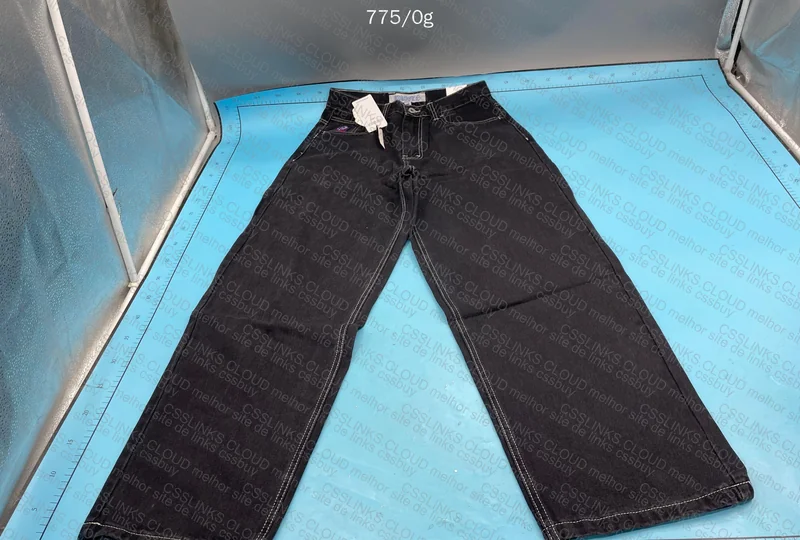 Big Polar Black Jeans with White Stitching 3