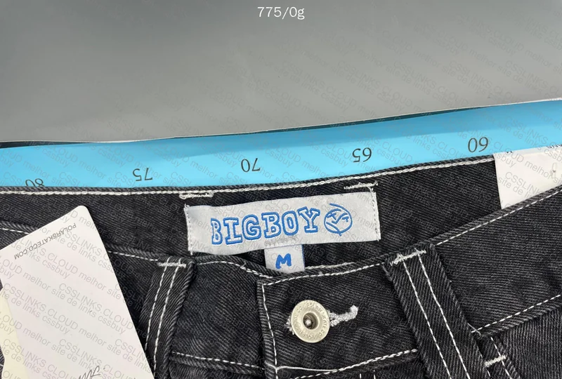 Big Polar Black Jeans with White Stitching 4