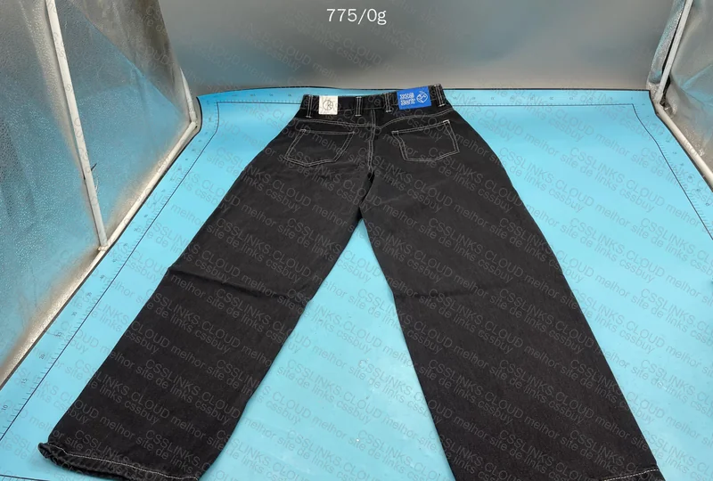 Big Polar Black Jeans with White Stitching 5