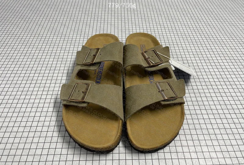 Birkenstocks Arizona Gray green suede
