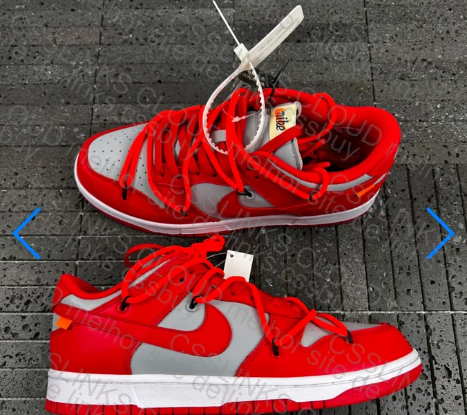 blind box dunk off white red 3