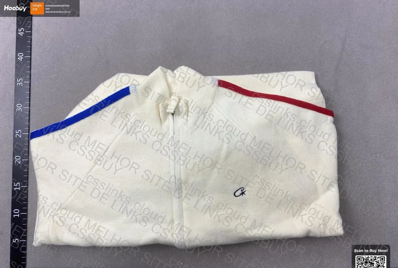 Corteiz Knit Zip Up Fleece Cream