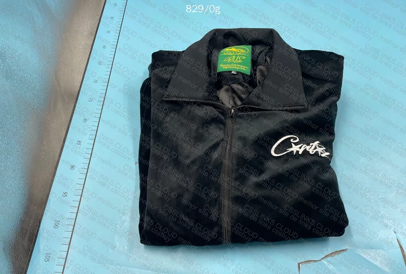 Black Corteiz Velvet Sweatshirt