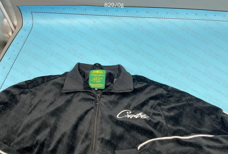 Black Corteiz Velvet Sweatshirt 6