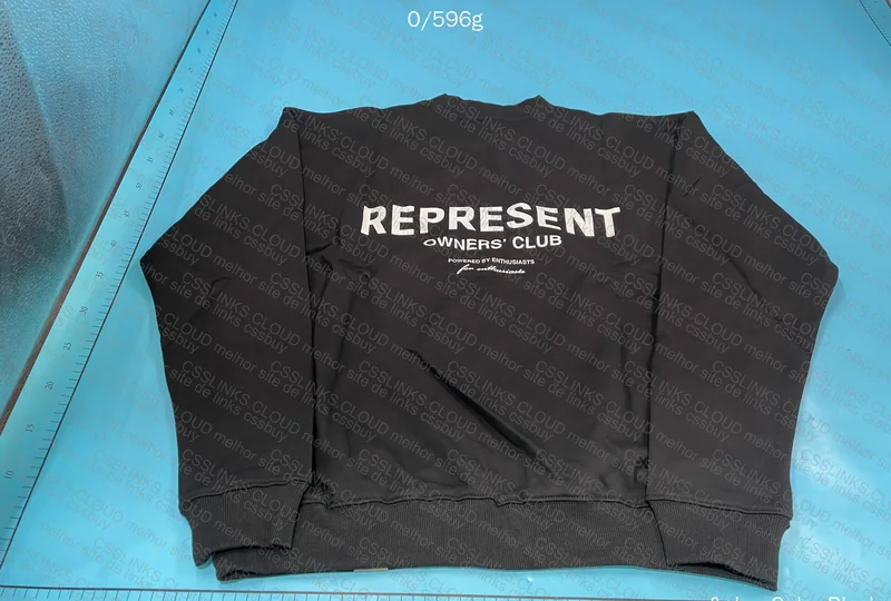 Black Represent Long Sleeve Hoodie