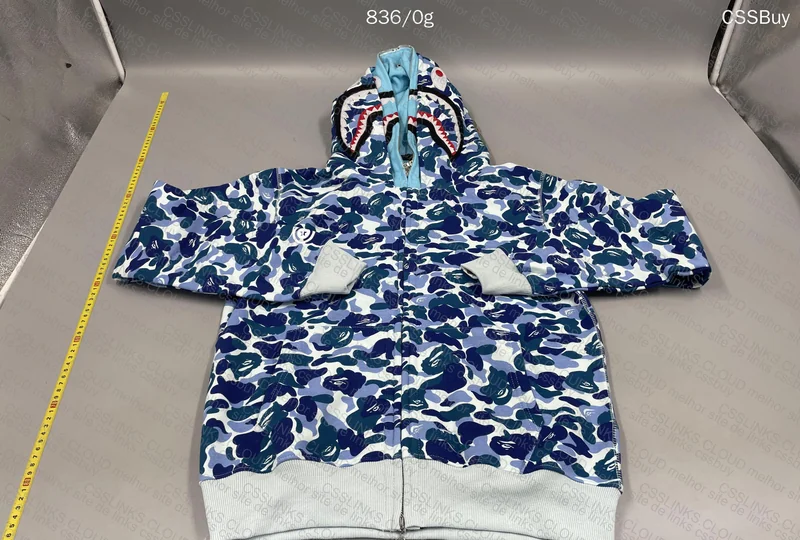 Bape Shark Camo Blue Hoodie 3