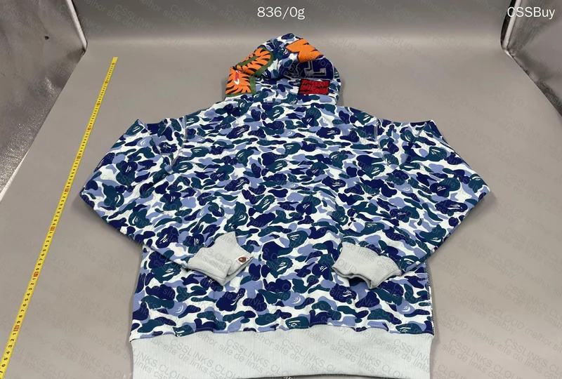 Bape Shark Camo Blue Hoodie 4