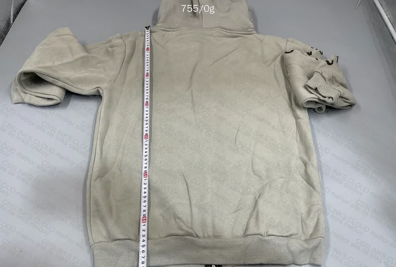 Gray Travis Scott Sweatshirt with Measurements 3