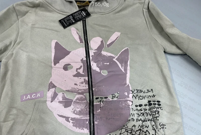 Gray Travis Scott Sweatshirt with Measurements 4