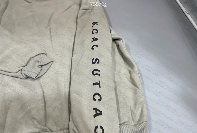 Gray Travis Scott Sweatshirt with Measurements 5