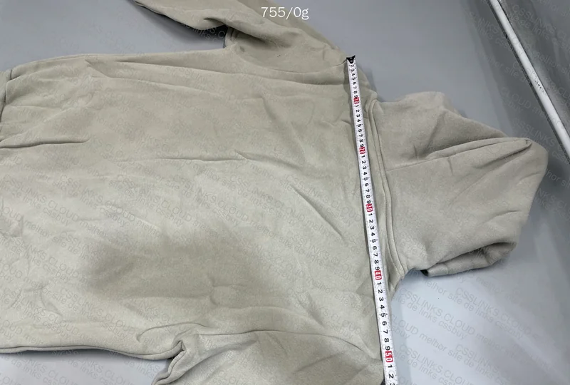Gray Travis Scott Sweatshirt with Measurements 7