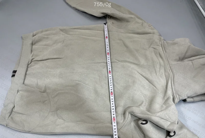 Gray Travis Scott Sweatshirt with Measurements 9