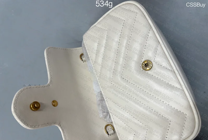 Gucci GG Marmont Mini White Bag 2