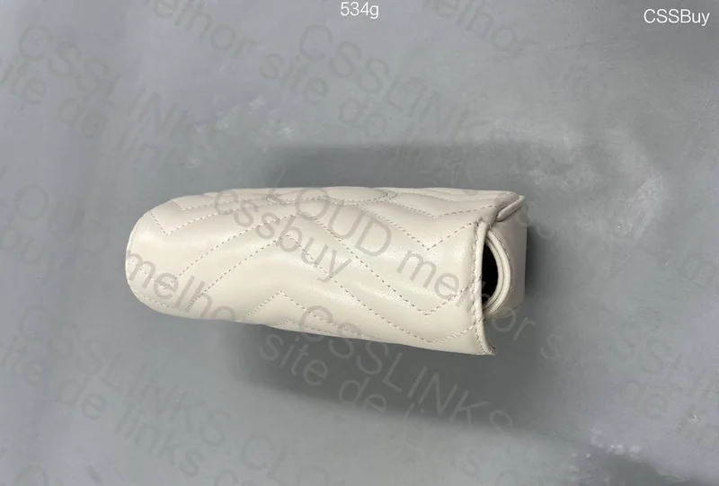Gucci GG Marmont Mini White Bag 3