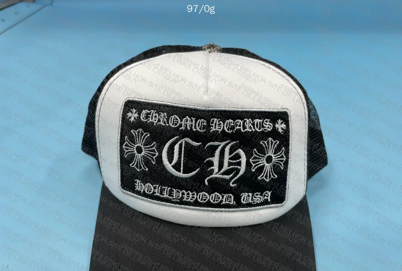 Chrome Hearts Trucker Cap Black and White 2
