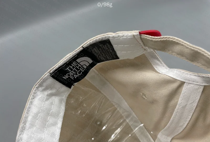 NorthFace White and Cream Cap