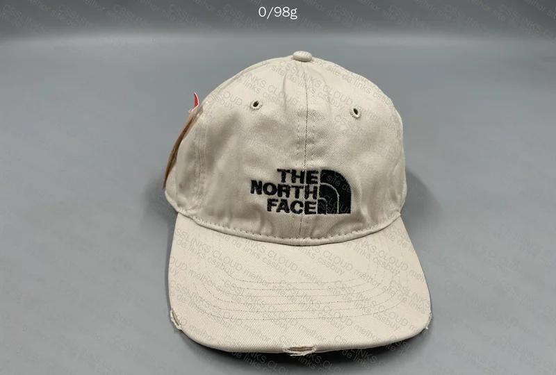 NorthFace White and Cream Cap 5