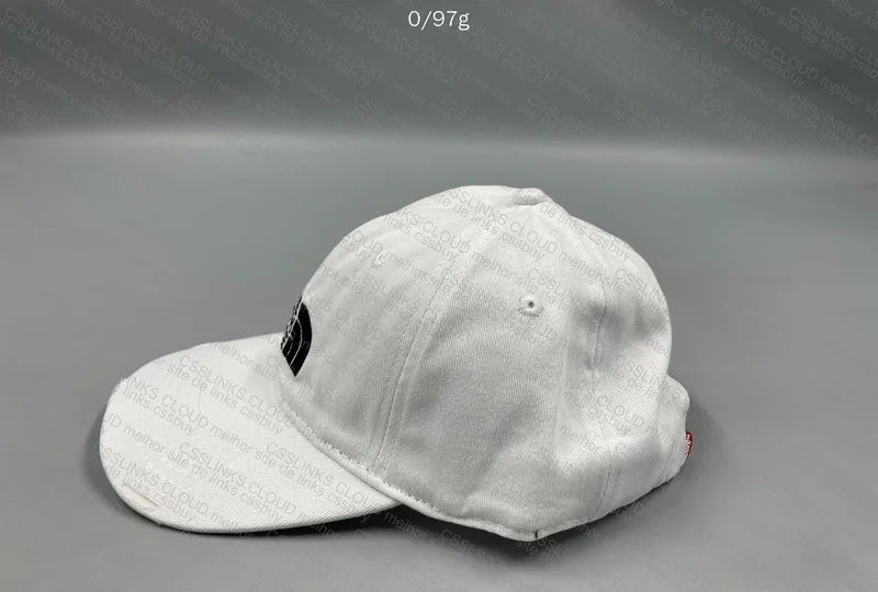 NorthFace White and Cream Cap 6