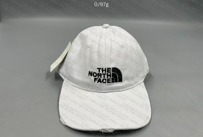 NorthFace White and Cream Cap 7