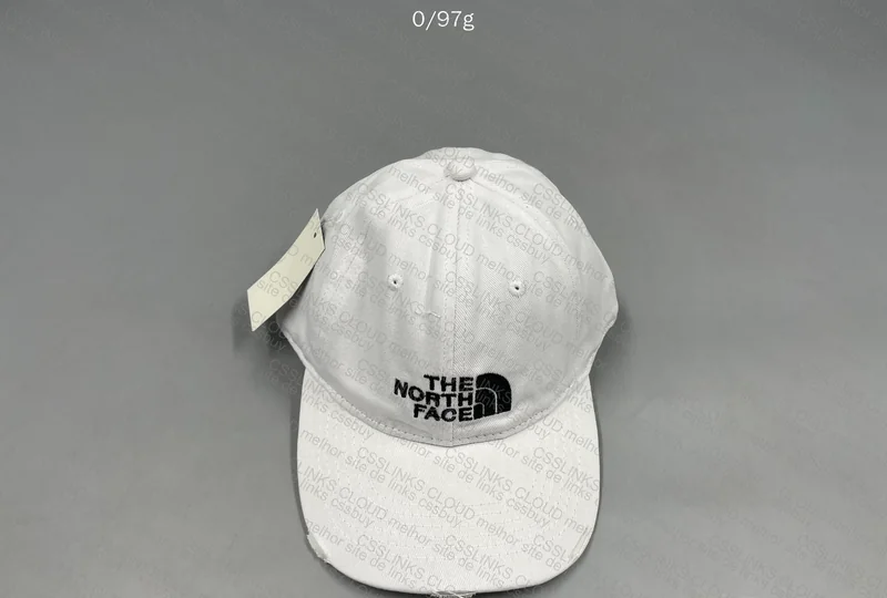 NorthFace White and Cream Cap 8