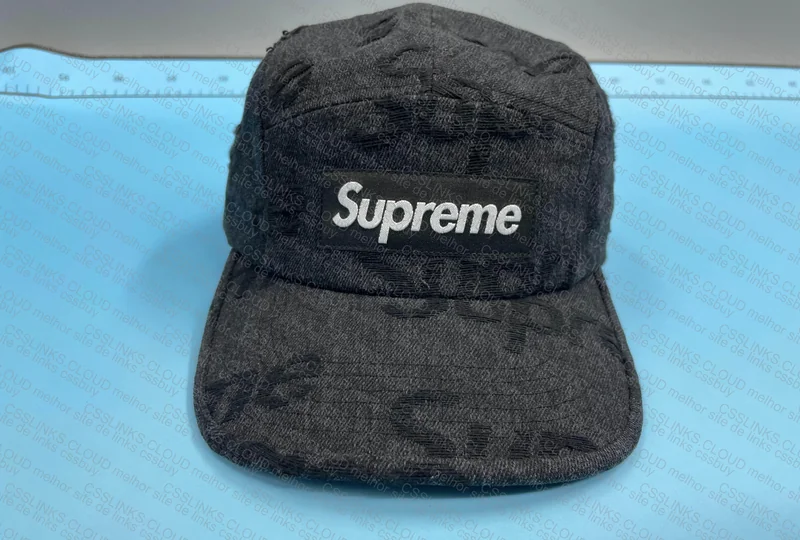 Supreme Flayed Logo Denim Camp Cap 2