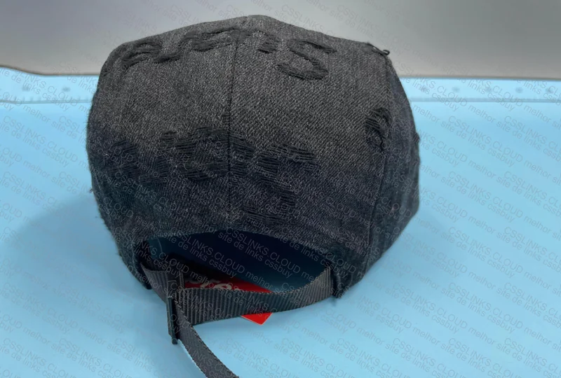 Supreme Flayed Logo Denim Camp Cap 7