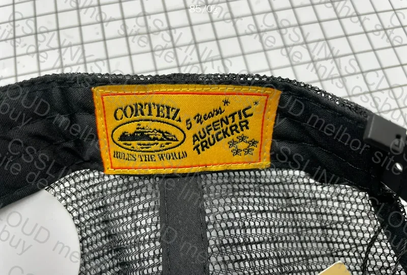 Corteiz 5 Star Black Trucker Cap 6