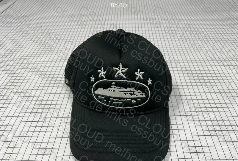 Corteiz 5 Star Black Trucker Cap 9