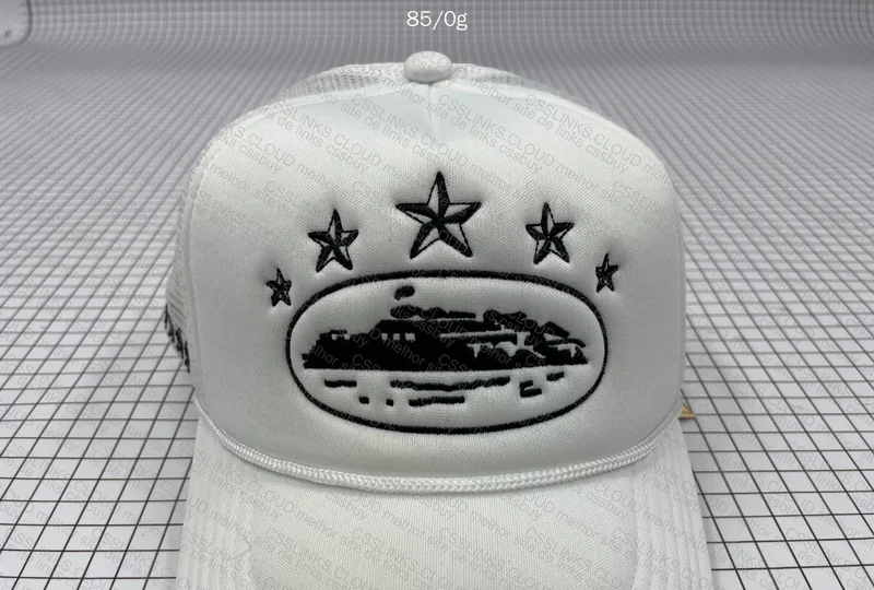 Corteiz 5 Star White Trucker Cap 4