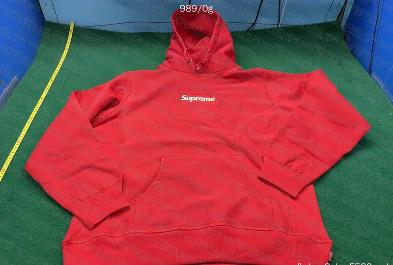 Box logo hoodie red 2
