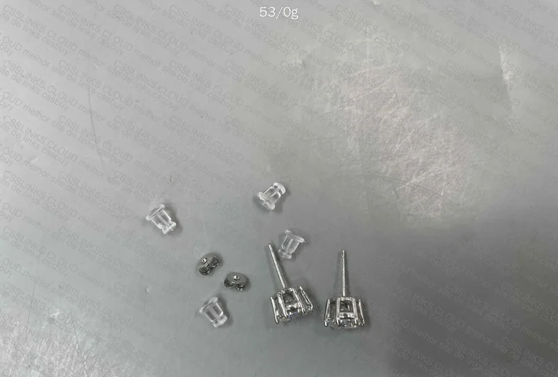 Silver and Moissanite Earring 2
