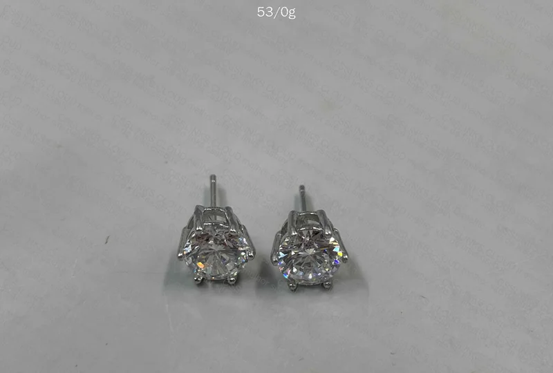 Silver and Moissanite Earring 3