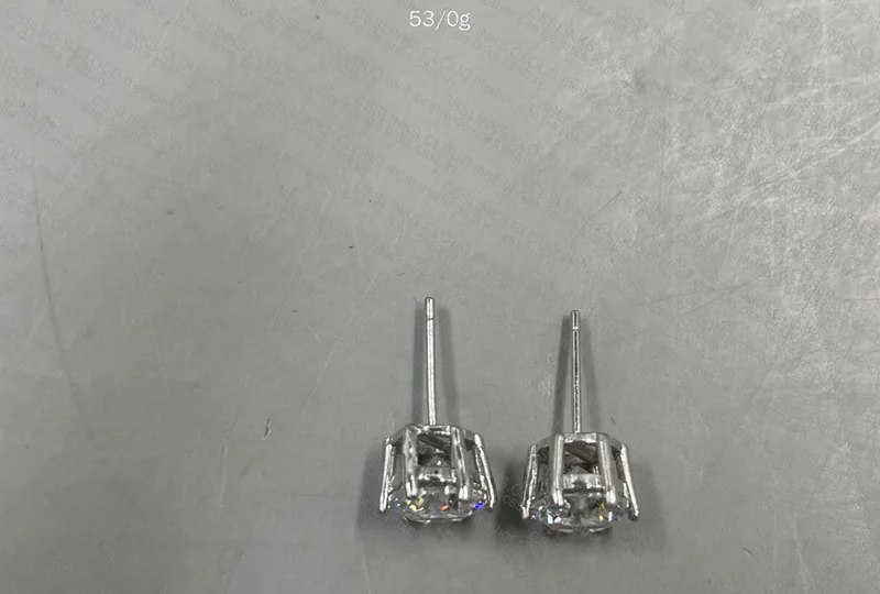 Silver and Moissanite Earring 4