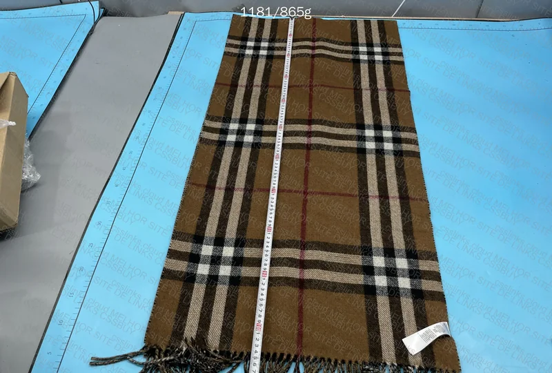 Burberry EKD Cashmere Scarf – Archive Beige Check