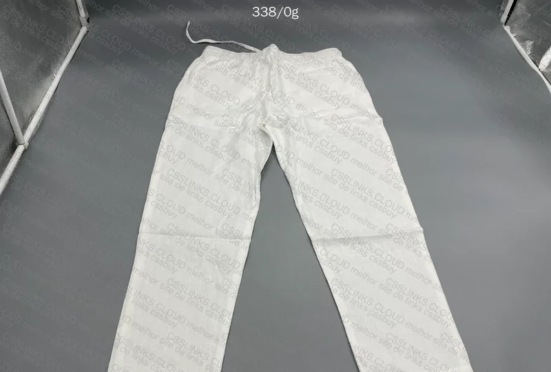 White 100% Linen Pants 2