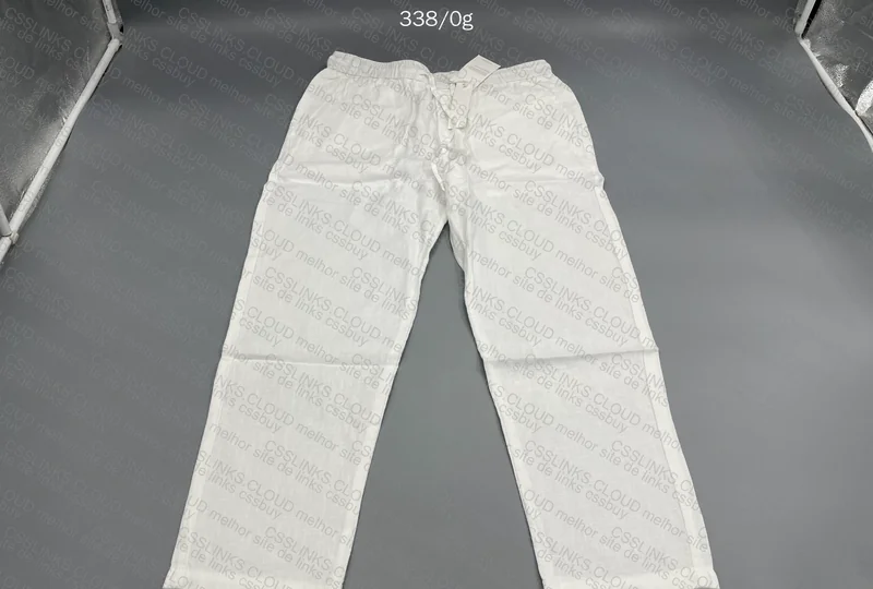 White 100% Linen Pants 3