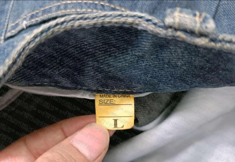 Blue Vintage Baggy Pants with Measurements 4