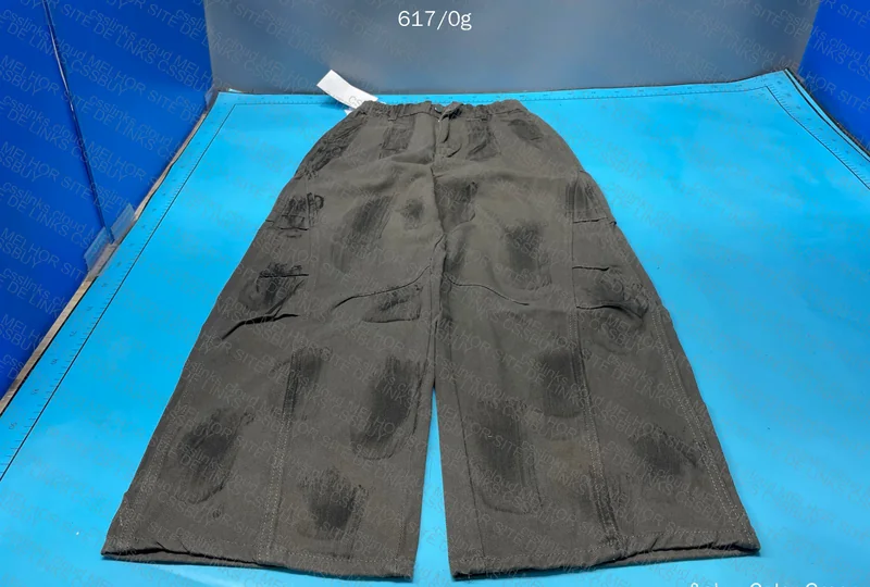 Green Stonewashed Baggy Pants 2
