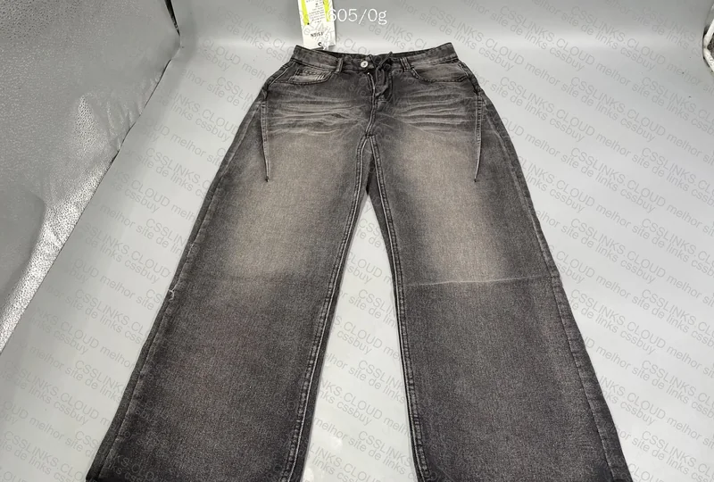 Black Baggy/Straight Pants (with measurements)