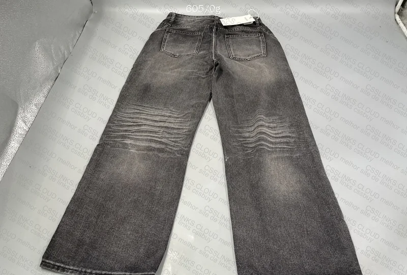 Black Baggy/Straight Pants (with measurements) 3