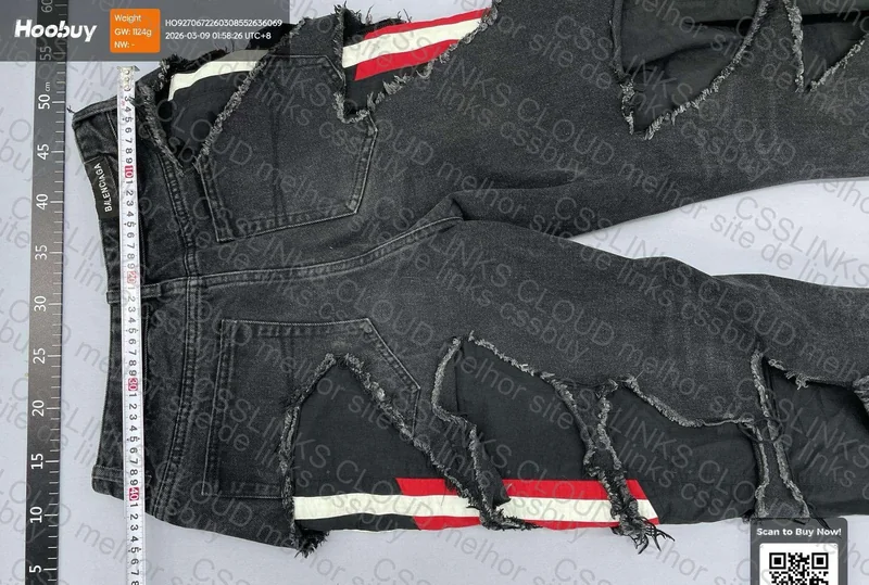 Calça Balenciaga Slashed Denim Afterworld FW21