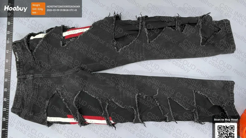 Calça Balenciaga Slashed Denim Afterworld FW21 3