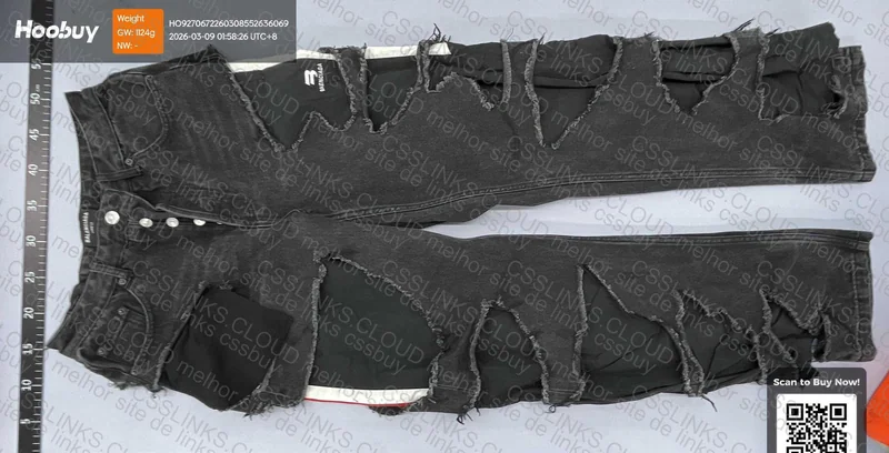 Calça Balenciaga Slashed Denim Afterworld FW21 4
