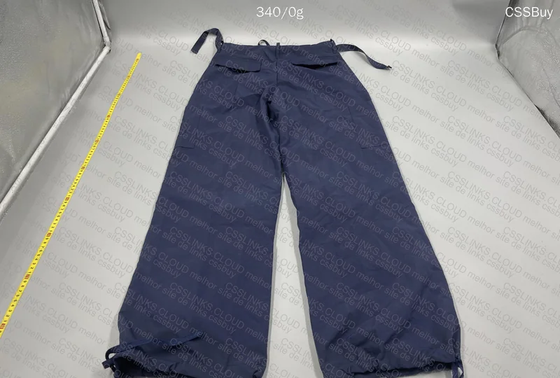 Basic Blue Cargo Pants 4