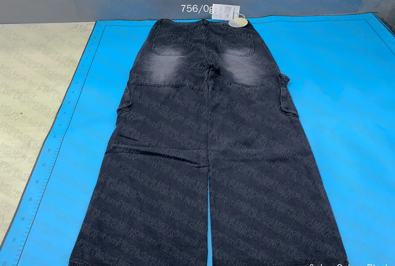 Black Stonewashed Cargo Pants 3