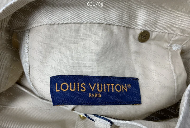 White Louis Vuitton Carpenter Pants 4