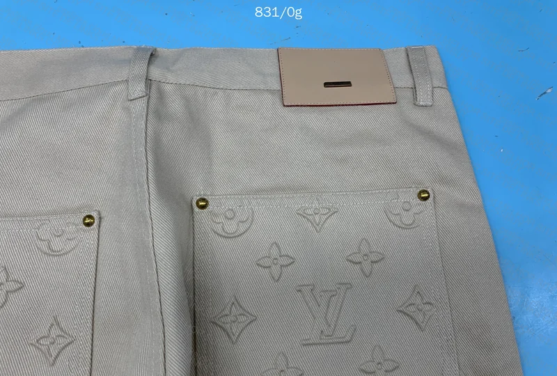 White Louis Vuitton Carpenter Pants 7