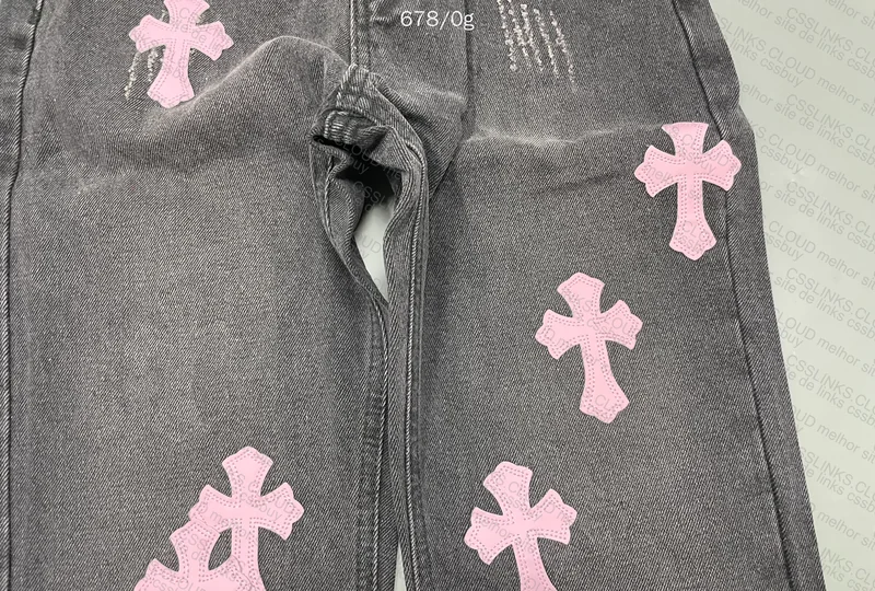 Chrome Hearts Pants with Pink Details 4