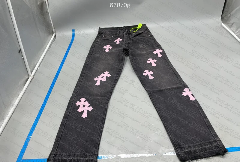 Chrome Hearts Pants with Pink Details 5