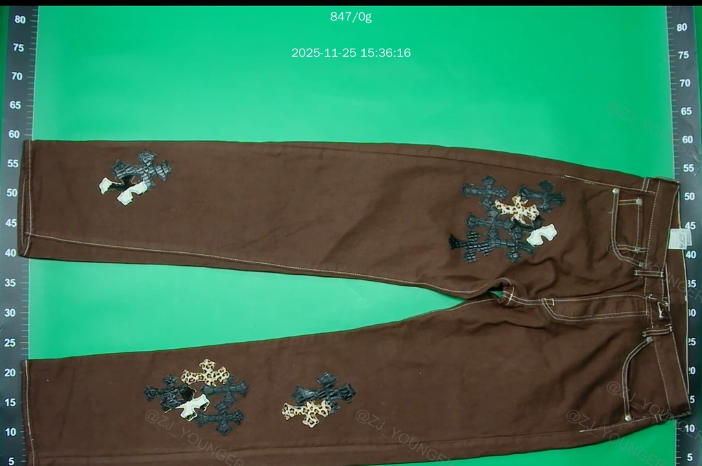 Chrome Hearts Crocodile Leather Pants by DUCK ZJ_YOUNGER